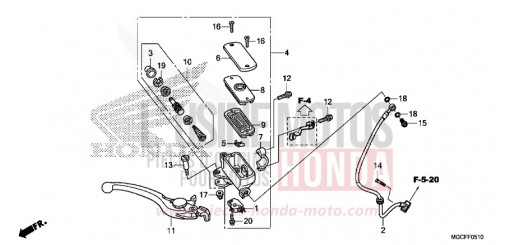 HAUPTBREMSZYLINDER, VORNE ZYLINDER CB1100NAK de 2019